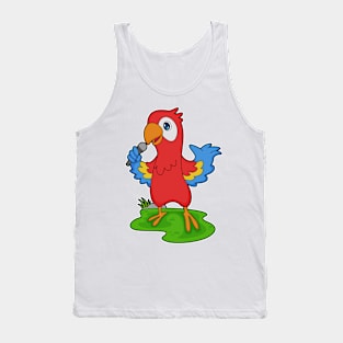 Parrot Singer Microphone Music Tank Top